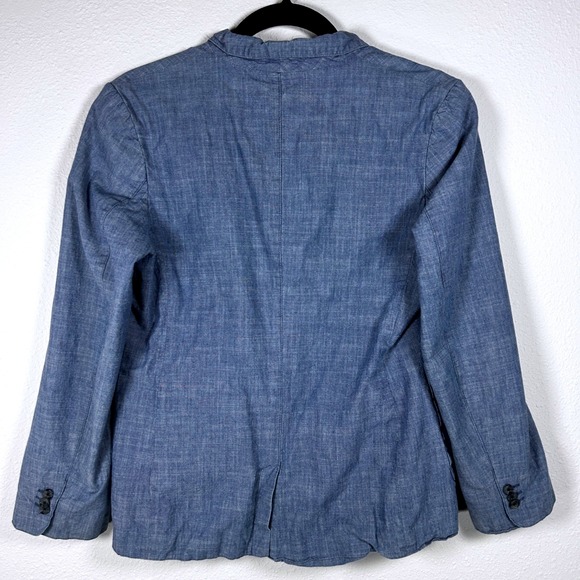 H&M Boys Chambray Blue Blazer Two Button Front Pockets Classic Style Youth 13-14 - Picture 9 of 12